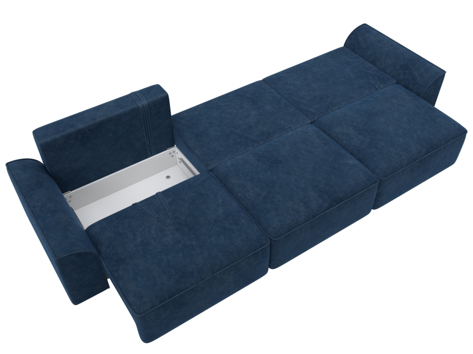 Диваны еврокнижки, Диван прямой Лига-048 НПБ Лонг, велюр BRUT