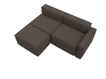 Диван угловой модульный Лига-063 угол правый, рогожка Амур