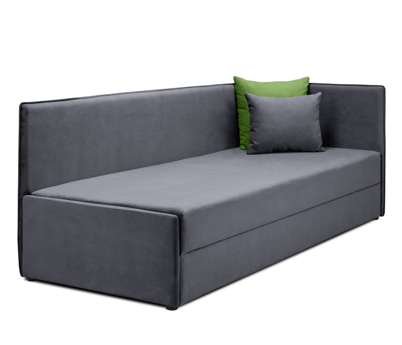 Мягкая кровать, Кровать тахта угловая Гамма с подъемным механизмом, микровелюр