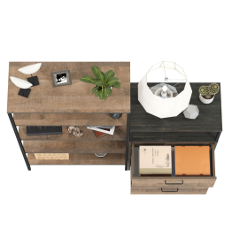 Открытый стеллаж с полками и комод с ящиками Трувор