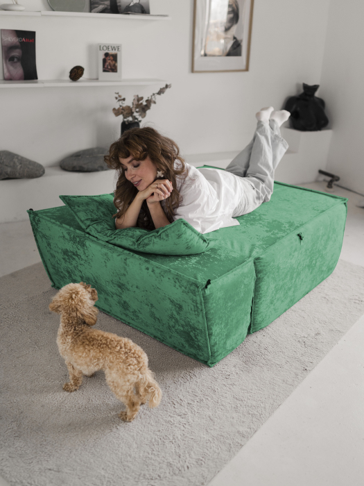 Кресло для отдыха, Бескаркасное кресло Клайд,плюше