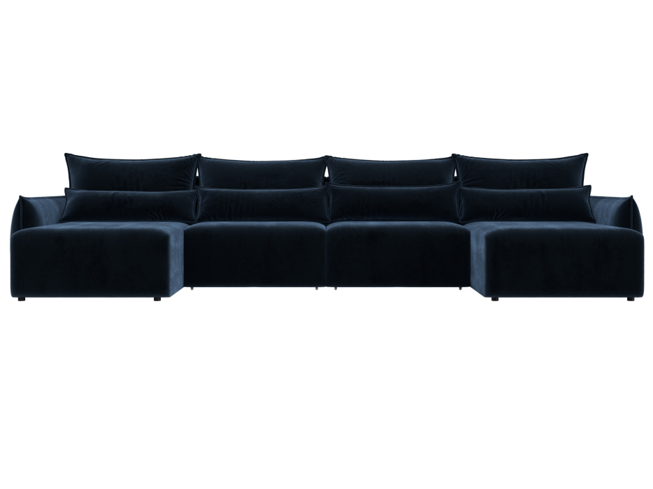 Диваны еврокнижки, Диван П-образный Лига-051 НПБ Лонг, велюр TOWER