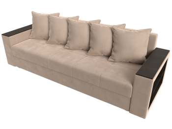 Диван прямой Дубай Лайт полки справа, велюр