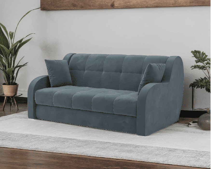 Диваны с ящиком для белья, Диван аккордеон Барон ППУ 120х200 Велюр