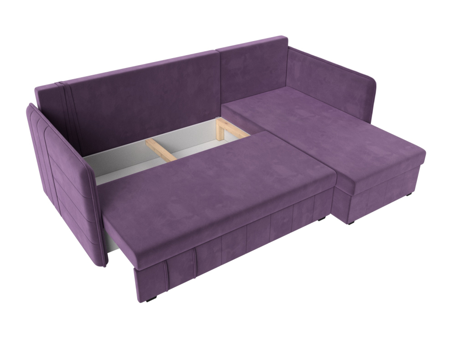 Диваны угловые в гостиную, Диван угловой Слим универсальный угол, микровельвет