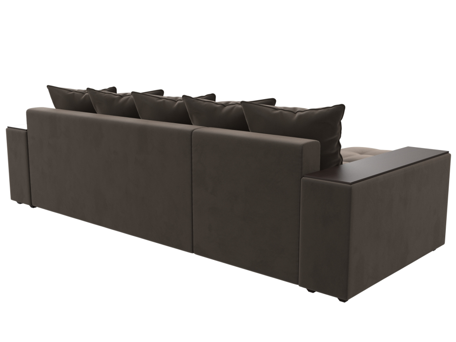 Диваны угловые в гостиную, Угловой диван Дубай, велюр, левый угол