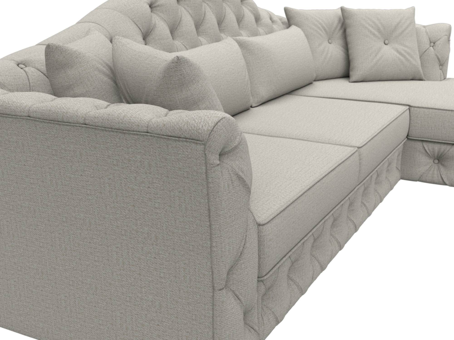 Диваны угловые в гостиную, Диван угловой Артис правый угол, рогожка Амур