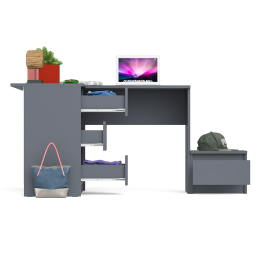 Компьютерный стол угловой Мори МС-16 левый и тумбочка на 400
