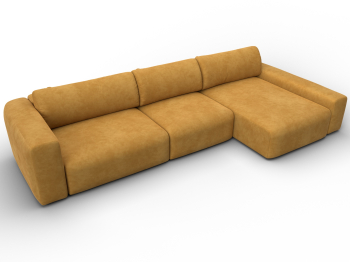 Диван угловой Лига-066 НПБ Лонг угол правый, велюр BRUT