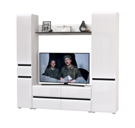 Тумба для ТВ Сидней в комплекте с полочкой шкафом с ящиком и шкафом с дверкой