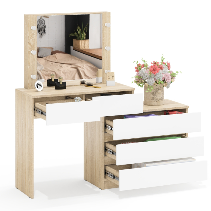 С зеркалом, Туалетный столик с подсветкой 110