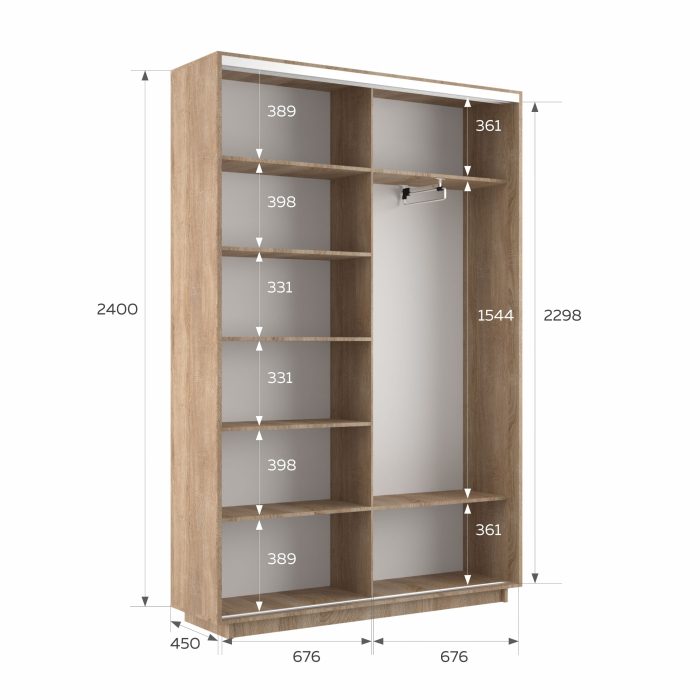 Шкафы-купе 2-х дверные, Шкаф-купе Экспресс 2-х дверный Фотопечать Шары Стекла 140х45х240