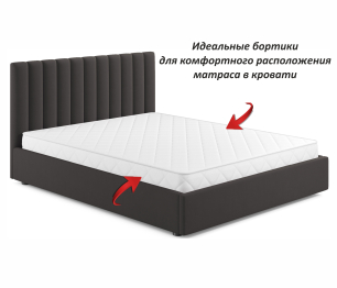 Мягкая кровать Olivia 1600 с подъемным механизмом и матрасом ГОСТ