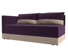 Кушетка диван, Кушетка Никас левая, велюр