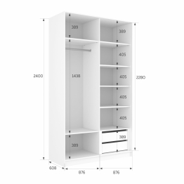 Шкаф-купе Эста Зеркало+Зеркало 180х66х240
