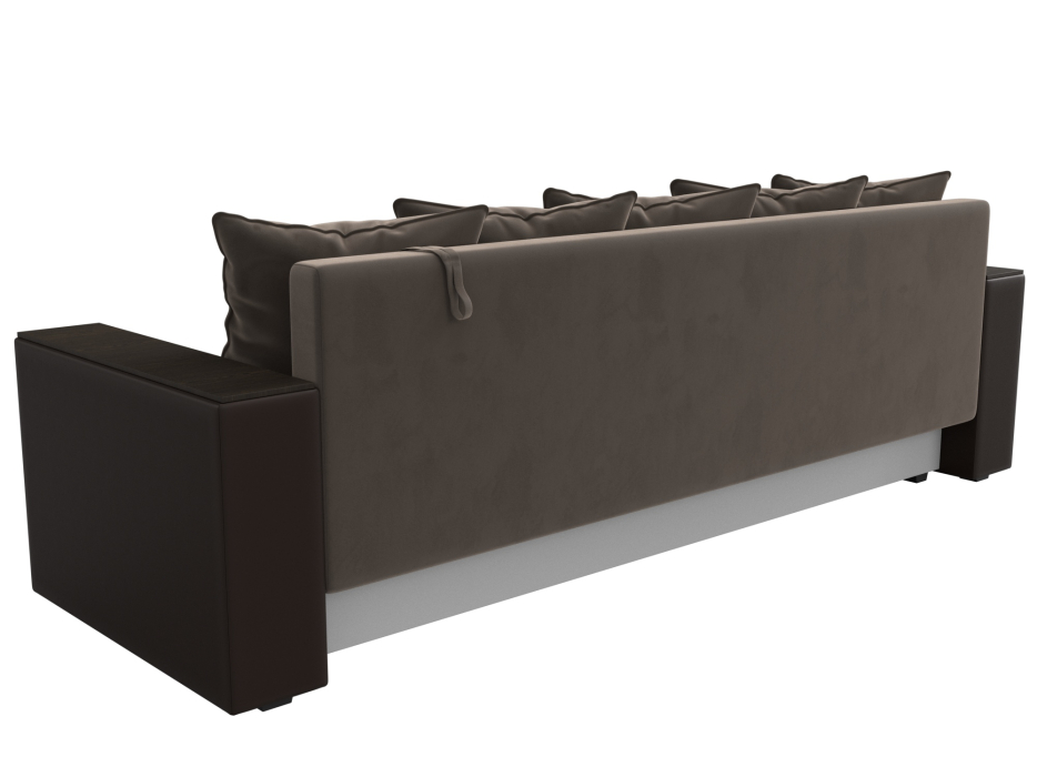 Диваны прямые, Диван прямой Дубай Лайт полки слева, велюр/экокожа