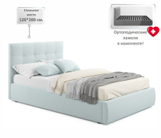 Мягкая кровать, Мягкая кровать Selesta 1200 с ортопедическим основанием с матрасом ГОСТ