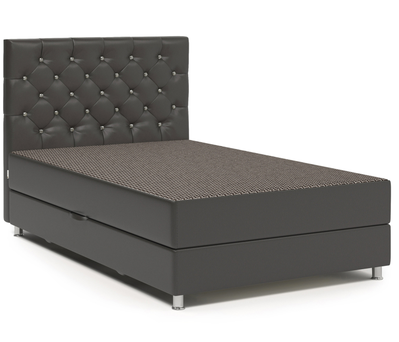 Мягкая кровать, Кровать тахта Шармэль Люкс 140 с подъемным механизмом, рогожка/экокожа