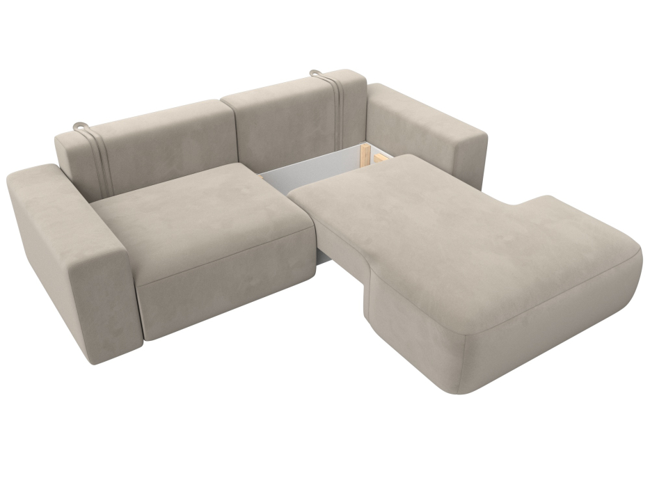 Диваны угловые в гостиную, Диван угловой Лига-036 Классик правый угол, микровельвет