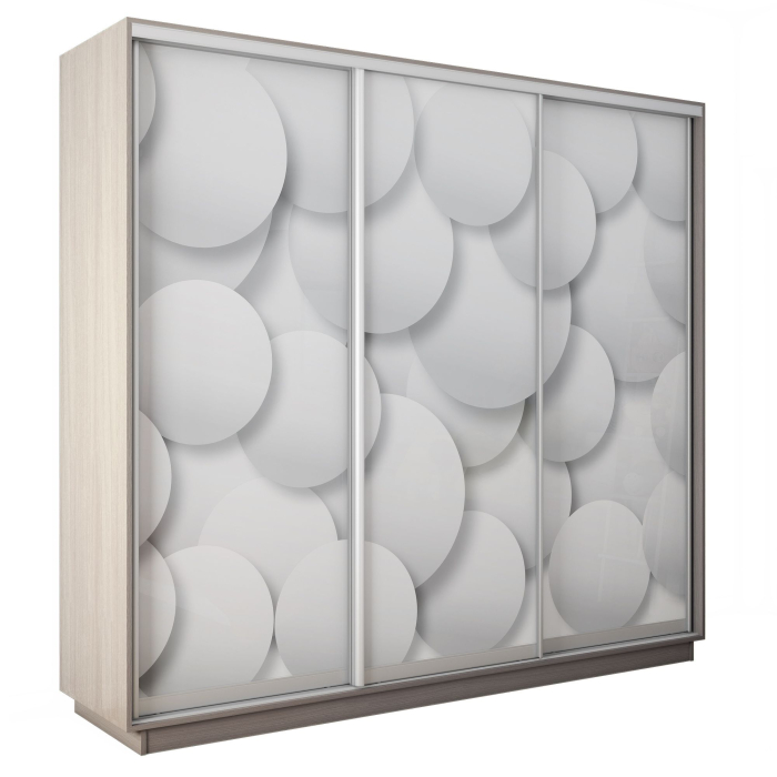 Шкафы-купе 3-х дверные, Шкаф-купе Экспресс 3-х дверный Фотопечать Шары Стекла 240х45х240