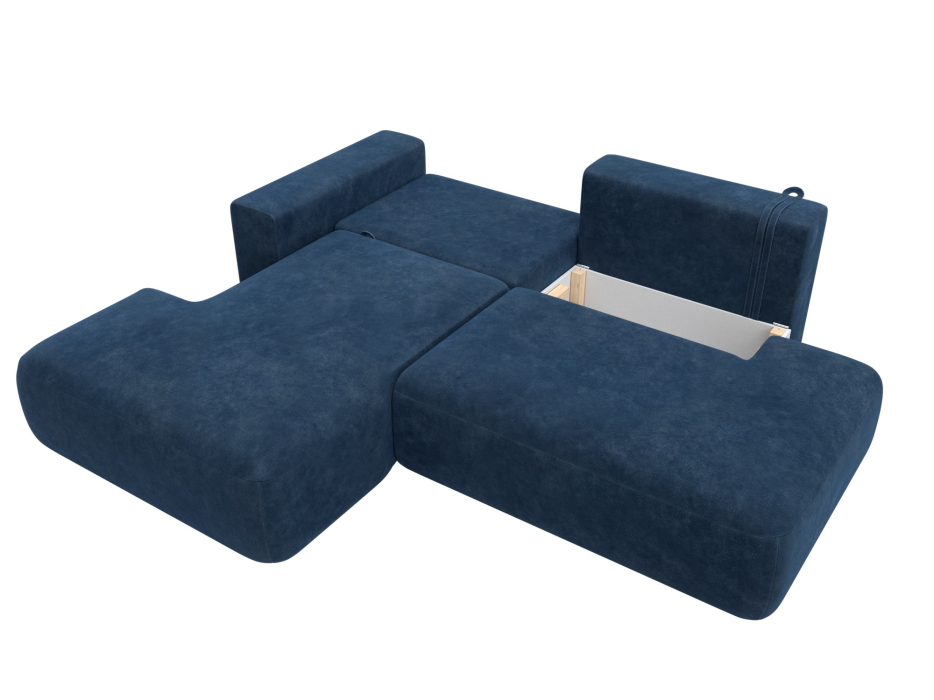 Диваны угловые в гостиную, Диван угловой Лига-036 НПБ Модерн левый угол, велюр BRUT