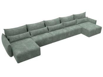 Диван п-образный Лига-051 НПБ МегаЛонг, велюр BRUT