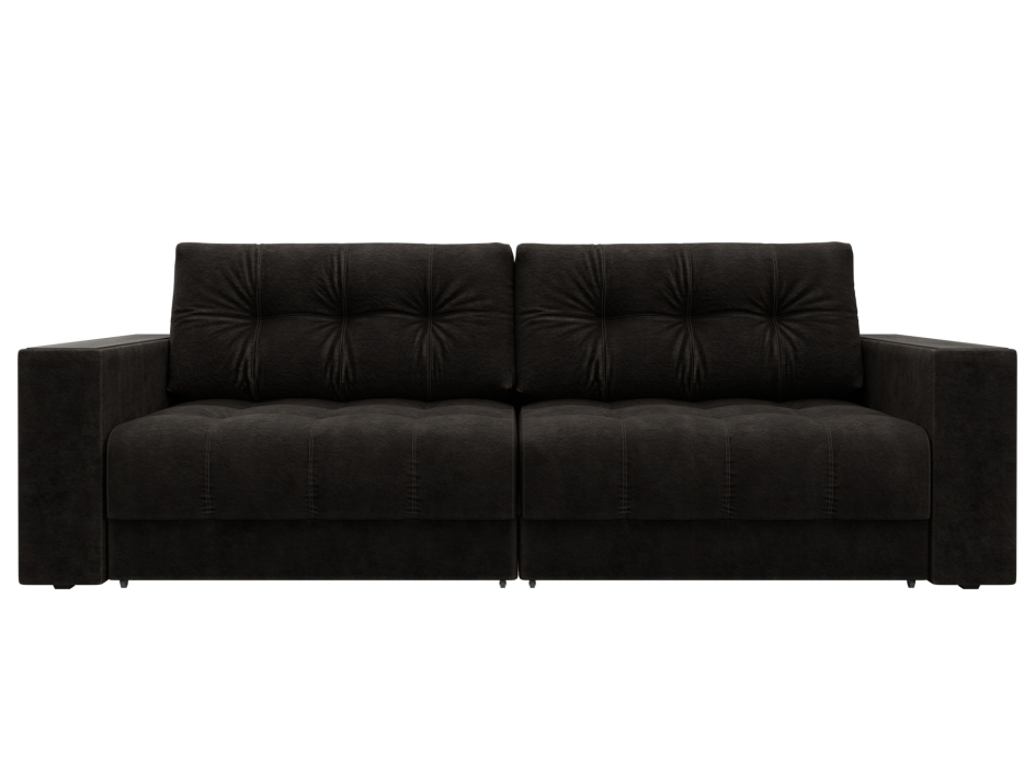 Диваны еврокнижки, Диван прямой с декором Лига-049 НПБ, велюр BRUT