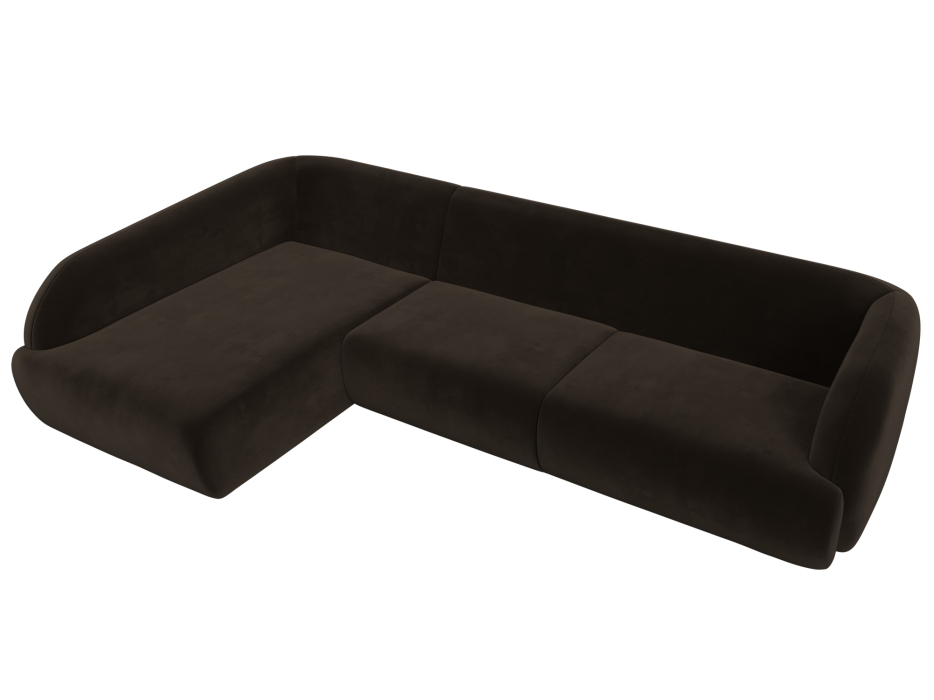 Диваны угловые в гостиную, Диван угловой Лига-041 левый угол, микровельвет