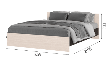 Кровать КР-558 Спальня БАССА