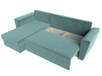 Угловой диван Амстердам Лайт левый угол, велюр