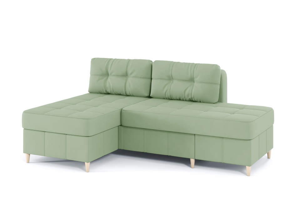 Диваны угловые в гостиную, Диван-кровать угловой Оливер Люкс 2 еврокнижка-трансформер, велюр