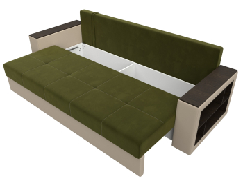 Диван прямой Дубай Лайт, микровельвет/экокожа