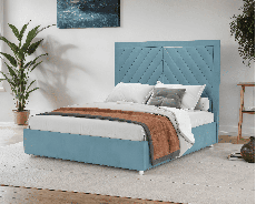 Мягкая кровать, Кровать Мишель 140 см (Велюр)