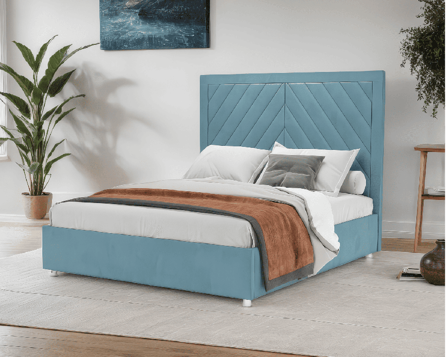 Мягкая кровать, Кровать Мишель 140 см (Велюр)