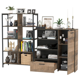 Стеллаж 13.151.02 с комодом с ящиком и дверкой Трувор