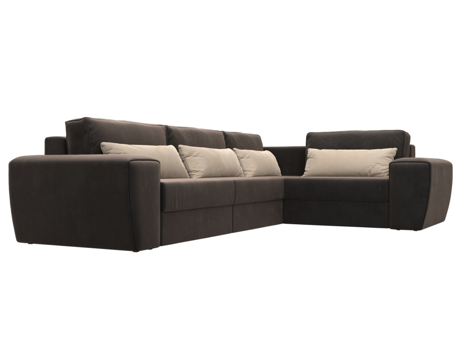 Диваны угловые в гостиную, Диван угловой Лига-008 Long правый, велюр