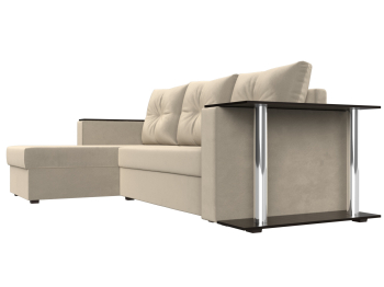 Угловой диван Атланта левый угол, микровельвет