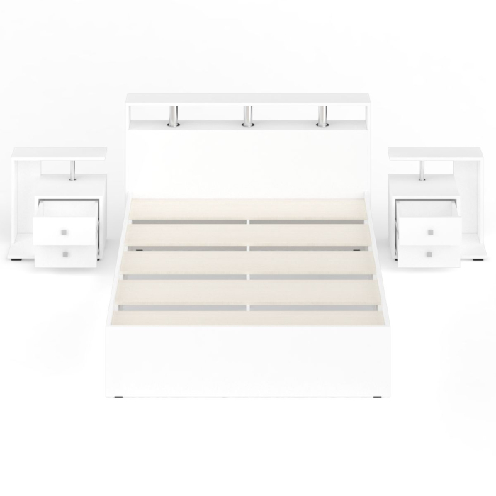 Спальные гарнитуры, Кровать Камелия 1400 с двумя прикроватными тумбами