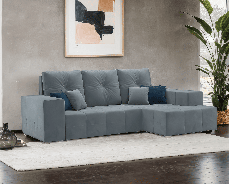 Диваны угловые в гостиную, Диван угловой Монреаль Правый угол (Велюр)