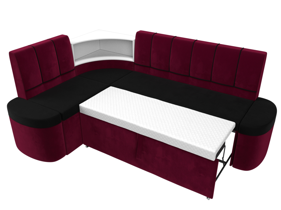 Диваны угловые кухонные, Кухонный угловой диван Тефида левый угол, микровельвет