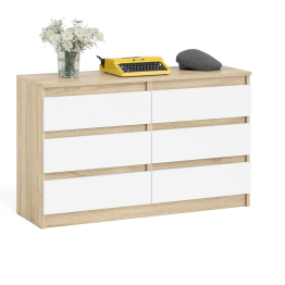 Широкий комод шесть ящиков Мори МК1200.6