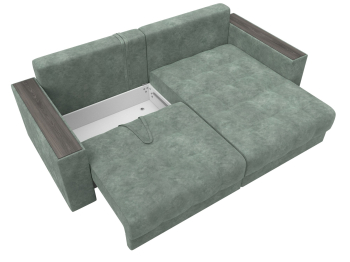 Диван угловой с декором Лига-049 НПБ, велюр BRUT