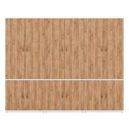 Набор из глубоких шкафов для одежды 19Б Лидер-8 комплект из трёх шкафов