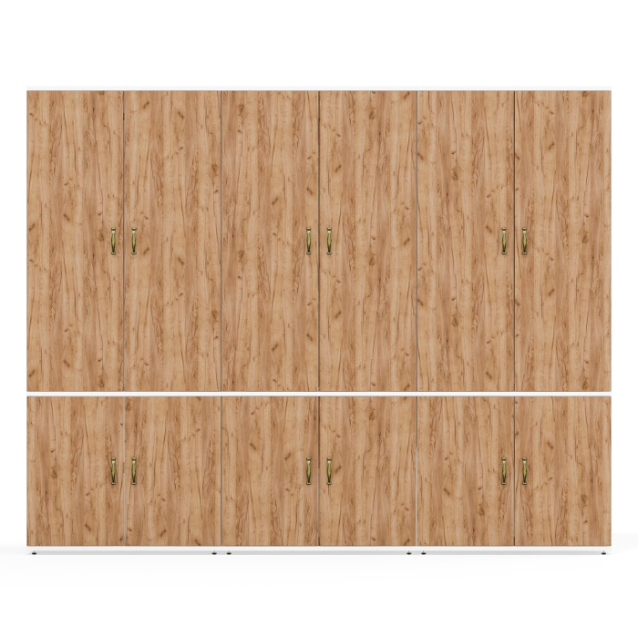 Шкафы распашные, Набор из глубоких шкафов для одежды 19Б Лидер-8 комплект из трёх шкафов