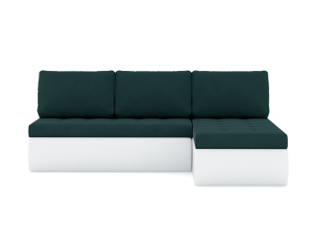 Диван-кровать угловой Кормак без подлокотников, велюр /кож.зам