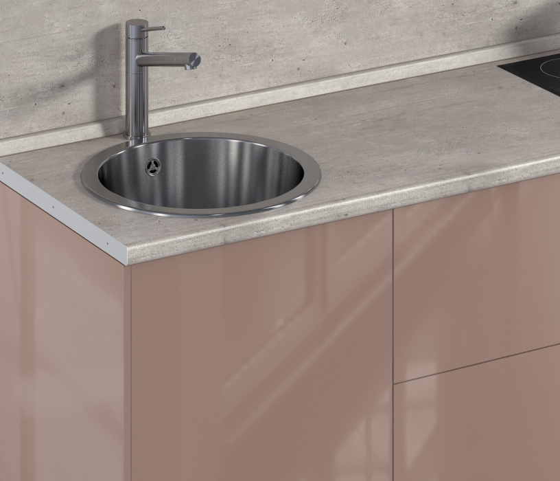 Кухонные гарнитуры, Кухонный гарнитур Анна + Регина Песочный / Белый глянец, Капучино 2,4 м