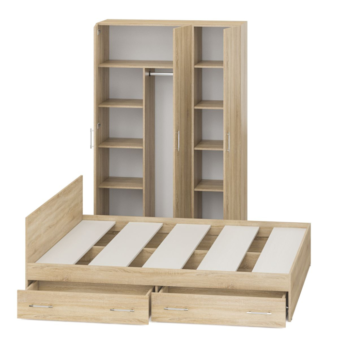 Спальные гарнитуры, Спальный гарнитур № 1 Стандарт с кроватью 1800 с ящиками