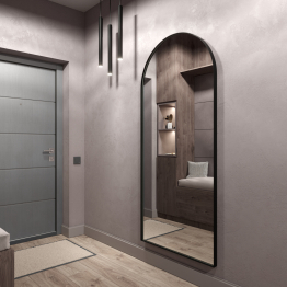 Дизайнерское настенное/напольное зеркало GENGLASS Arkis в металлической раме