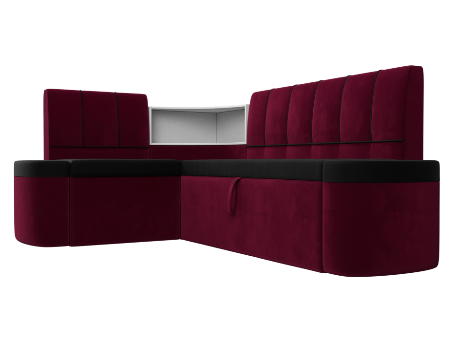 Диваны угловые кухонные, Кухонный угловой диван Тефида левый угол, микровельвет