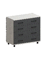 Комоды, Модульная система Грейс Комод КМ-5031  Снежный Ясень